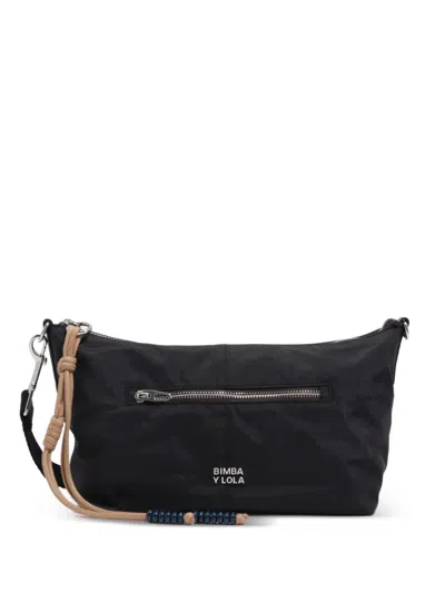 Bimba Y Lola Trapecio Zipped Shoulder Bag In Black