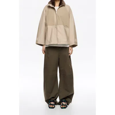 Bimba Y Lola Two-tone A-line Trench In Gray