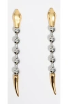 Bimba Y Lola Two-tone Snake Earrings In Metallic