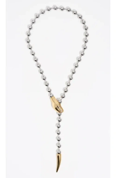 BIMBA Y LOLA BIMBA Y LOLA TWO-TONE SNAKE NECKLACE