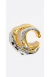 Bimba Y Lola Two-tone Textured Ear Cuff Earring In Multi