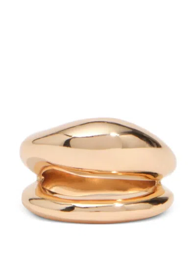 Bimba Y Lola Two-band Irregular Gold-tone Ring