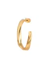 Bimba Y Lola Uneven Hoop Earrings In Gold
