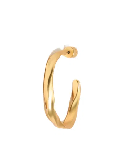 Bimba Y Lola Uneven Hoop Earrings In Gold