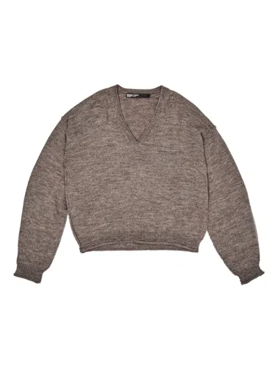 Bimba Y Lola V-neck Sweater In Brown