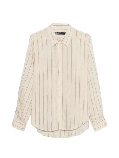 Bimba Y Lola Vanilla Straight-cut Shirt In Neutral