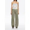 Bimba Y Lola Washed Denim Jeans In Green