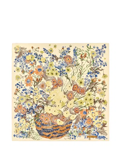 Bimba Y Lola Wild Pointilism Basket Scarf In Neutral