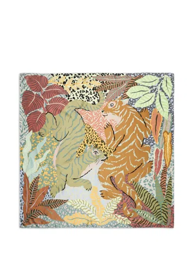 Bimba Y Lola Wild Tiger-print Scarf In Multi