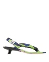 Bimba Y Lola Woman Toe Strap Sandals Acid Green Size 6 Polyester In Green
