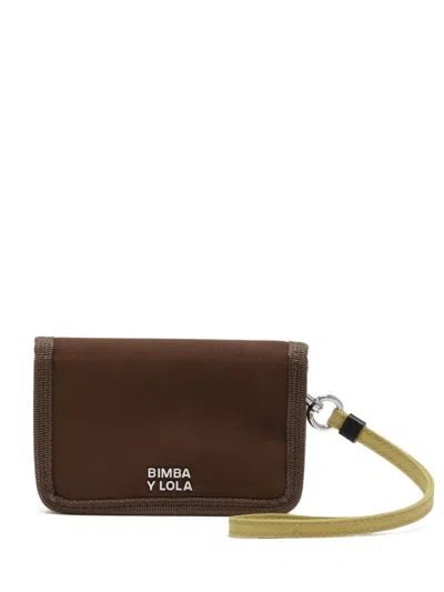 Bimba Y Lola Wrist-strap Wallet In Brown