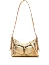 Bimba Y Lola Xs Pocket Leather Shoulder Bag In Gold