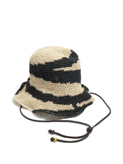 Bimba Y Lola Zebra-pattern Bucket Hat In Neutral