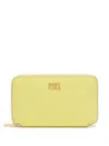 Bimba Y Lola Zip-around Leather Purse In Yellow