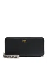 Bimba Y Lola Zip-around Leather Wallet In Black