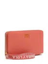 Bimba Y Lola Zip-around Leather Wallet In Pink