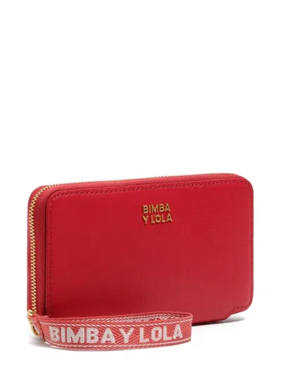 Bimba Y Lola Zip-around Leather Wallet In Red