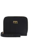 Bimba Y Lola Zip-around Wrist-strap Wallet In Black