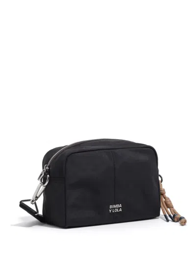 Bimba Y Lola Zip Charm Cross Body Bag In Black