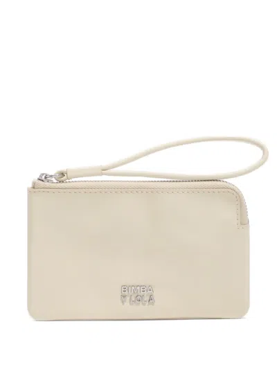 Bimba Y Lola Zip Coated Leather Wallet In Neutral