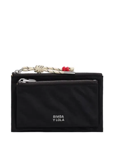 Bimba Y Lola Zip Compact Purse In Black