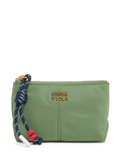 Bimba Y Lola Zip Detail Wallet In Green