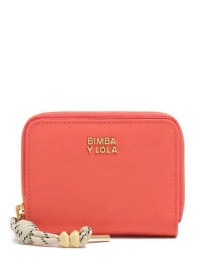 Bimba Y Lola Zip Detail Wallet In Orange