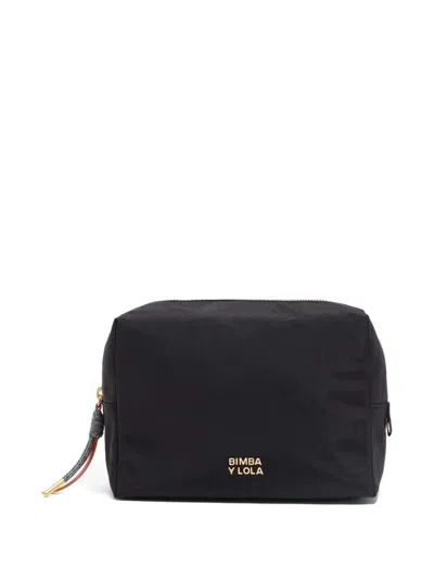 Bimba Y Lola Zip-fastening Make Up Bag In Black