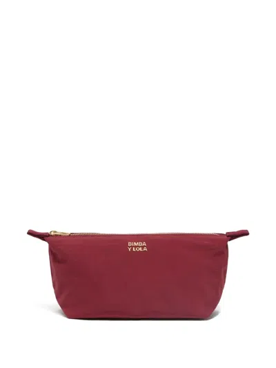 Bimba Y Lola Zip-fastening Make Up Bag In Red