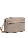 Bimba Y Lola Zip-fastening Mesh-panel Mini Bag In Neutral