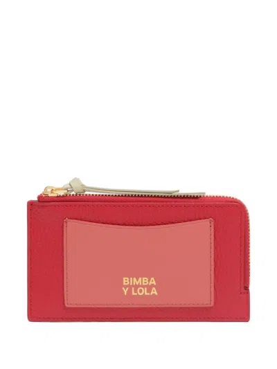 Bimba Y Lola Zip-fastening Panelled Purse In Red