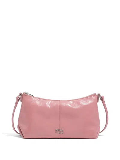 Bimba Y Lola Zip Leather Mini Bag In Pink
