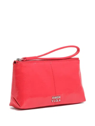 Bimba Y Lola Zip Leather Wallet In Red