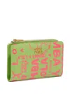 Bimba Y Lola Zip Print Wallet In Green