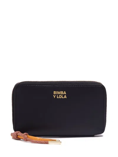 Bimba Y Lola Zip Tassel Wallet In Black