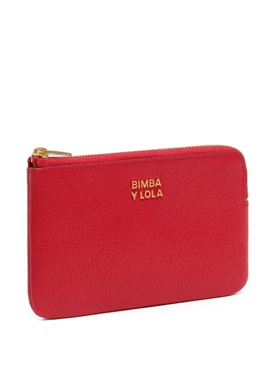Bimba Y Lola Zip-top Leather Purse In Red