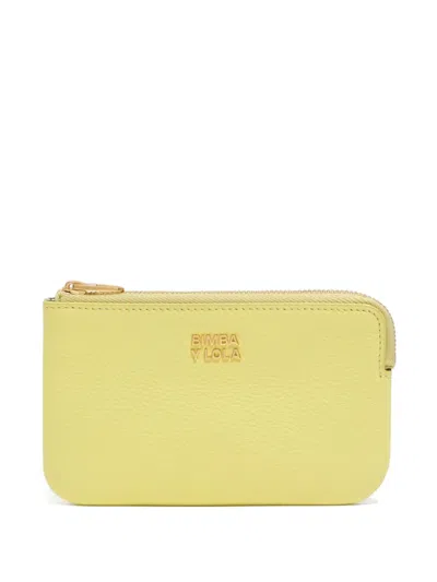 Bimba Y Lola Zip-top Leather Wallet In Yellow