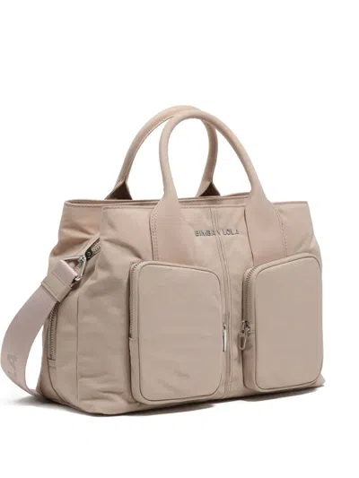 Bimba Y Lola Zip-top Pocket Shoulder Bag In Neutral
