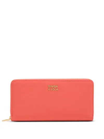 Bimba Y Lola Zip Wallet In Orange
