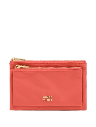 Bimba Y Lola Zip Wallet In Orange