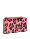 Bimba Y Lola Leopard-print Zipped Cardholder In Pink