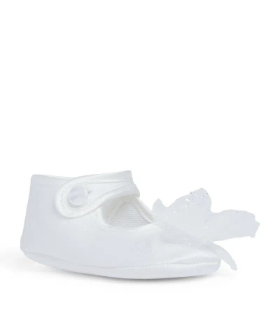 Bimbalò Appliqué-flower Ballet Flats In Ivory