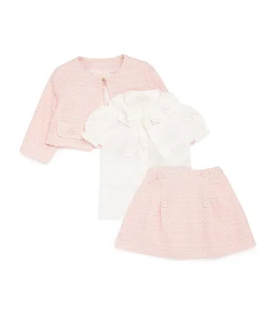 Bimbalò Kids' Blouse, Jacket And Skirt Set In Pink