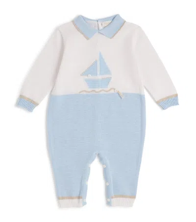 Bimbalò Babies' Cotton Boat Playsuit In Blue