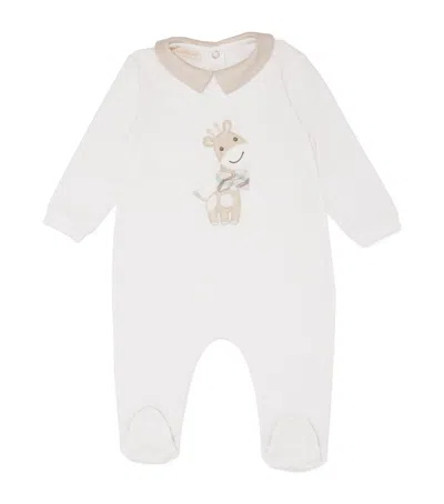 Bimbalò Kids' Cotton Giraffe All-in-one In Beige