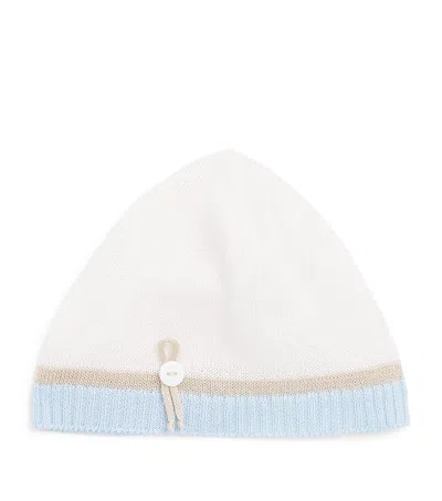Bimbalò Kids' Cotton Knitted Hat In Blue