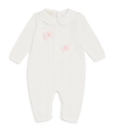Bimbalò Kids' Cotton Knitted Playsuit In White
