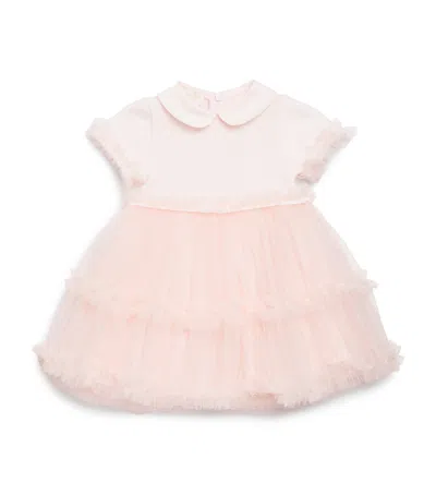 Bimbalò Kids' Cotton Lily Ribbon Dress In Pink