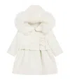 Bimbalò Fox Fur Hood Coat In White