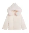 Bimbalò Fox Fur-trim Coat In White